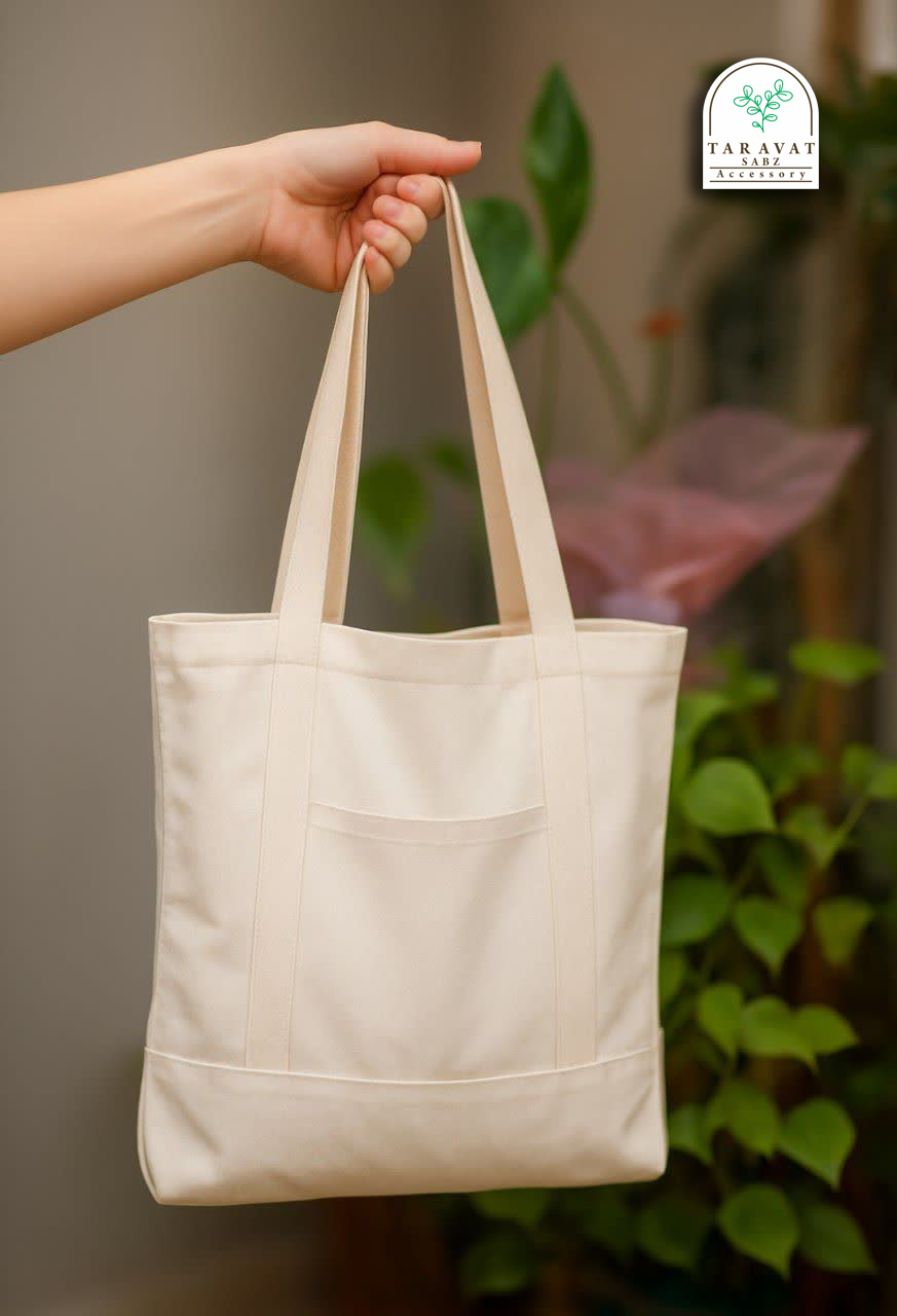 توت بگ پارچه ای ساده مدل صدف